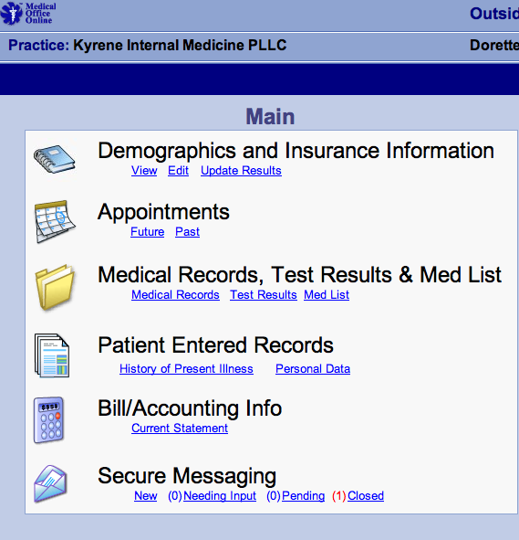 Using the Patient Portal for Kyrene Internal Medicine